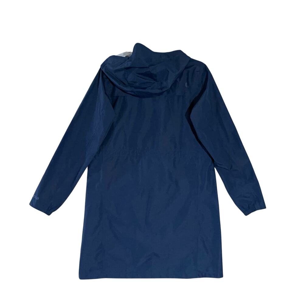 Lolë Longline Hooded Waterproof Raincoat M Navy Blue Casual Outdoor Mesh Jacket - Picture 4 of 11